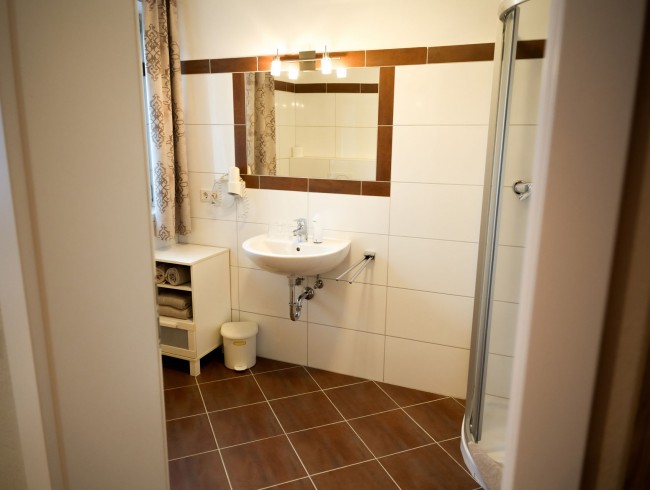 Blick ins Badezimmer